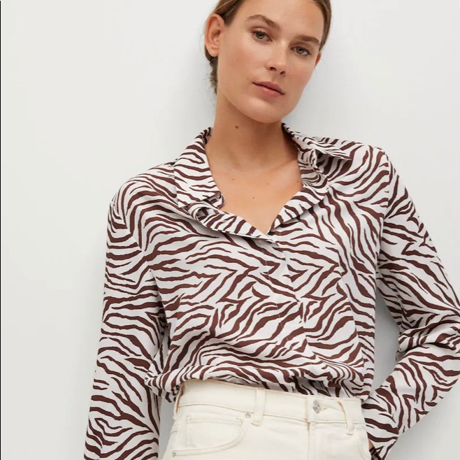 Printer Flowy Blouse